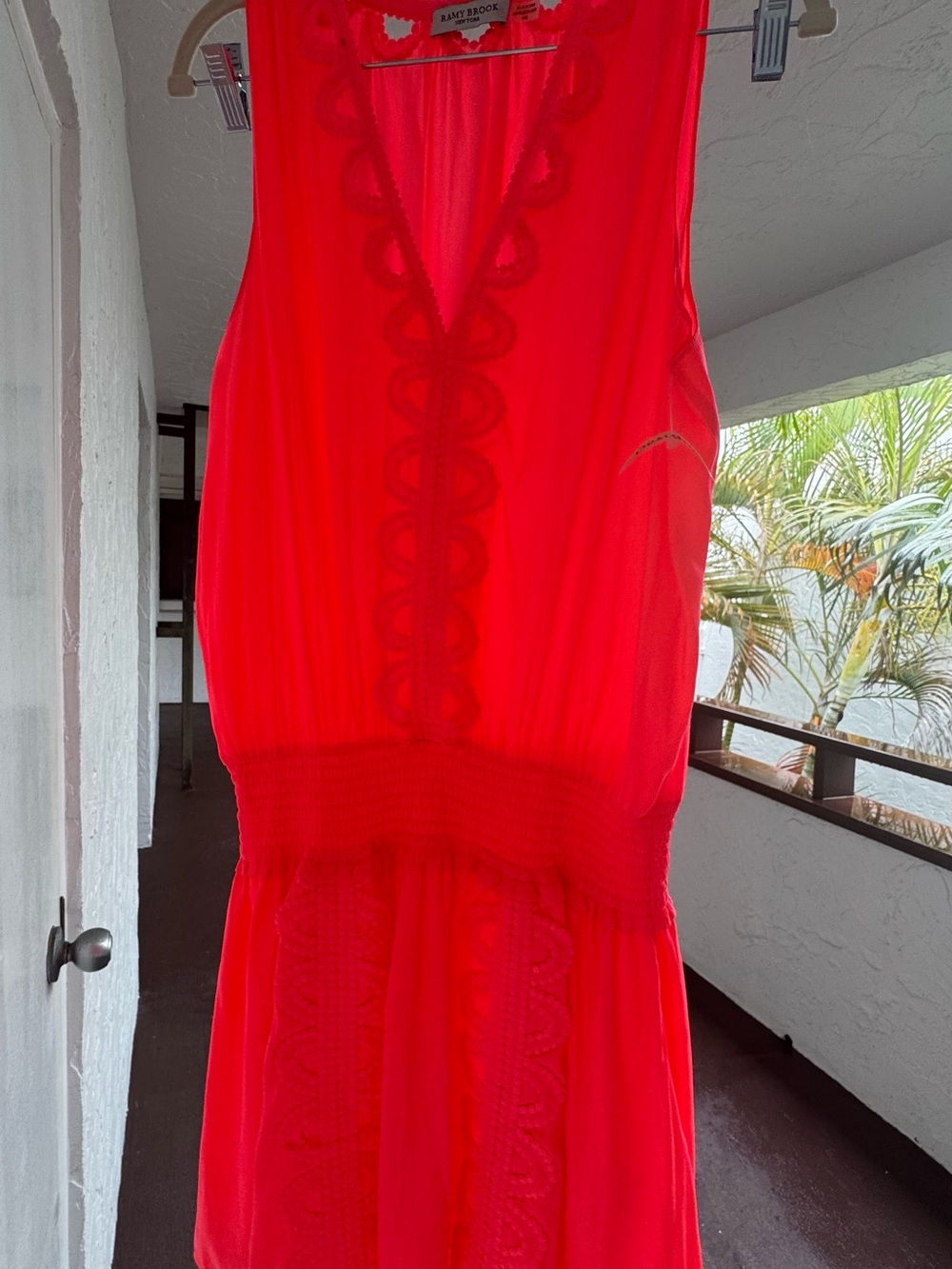 Vibrant Orange Sleeveless Dress